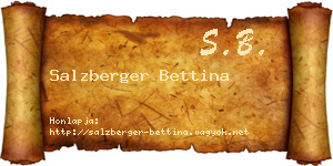 Salzberger Bettina névjegykártya